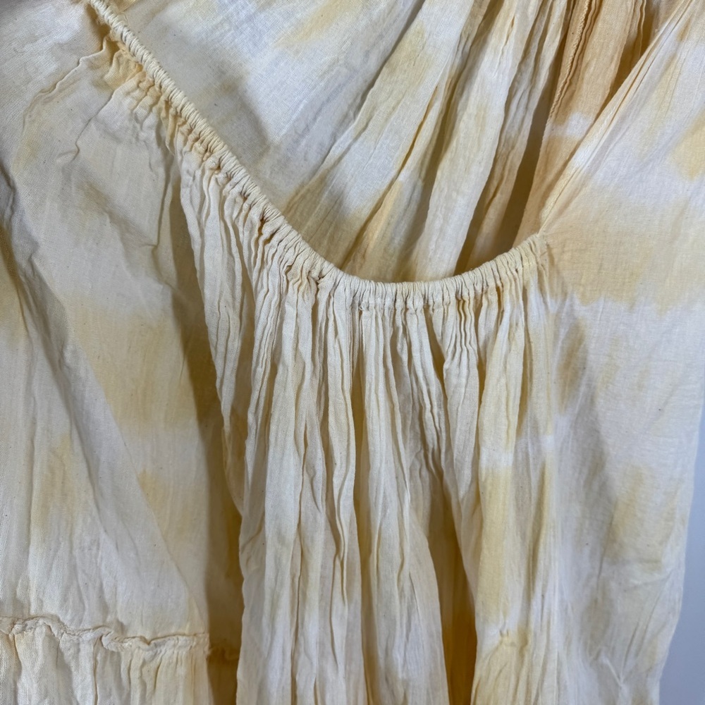 Jen’s Pirate Booty Yellow Tie Dye Cotton Waimea Boho Maxi Dress Size S - Picture 12 of 13